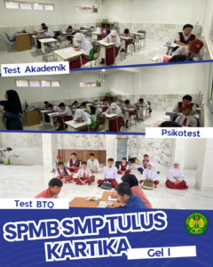 Hari ini, suasana SMP Tulus Kartika terasa lebih ramai dan penuh semangat. Telah dilaksanakan Tes SPMB Gelombang 1 yang diikuti oleh para calon peserta didik dengan antusias dan tertib ✨