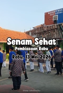 Kegiatan Pembiasaan Senam Sehat di SMP Tulus Kartika
